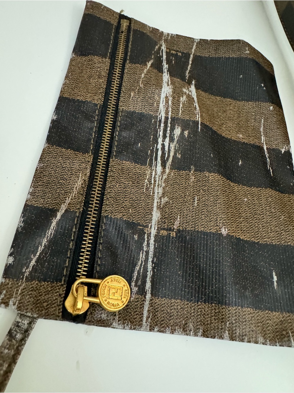 Authentic Vintage Fendi Pequin Tote Bag 43325960059 Made In Italy - Picture 11 of 16
